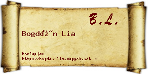 Bogdán Lia névjegykártya